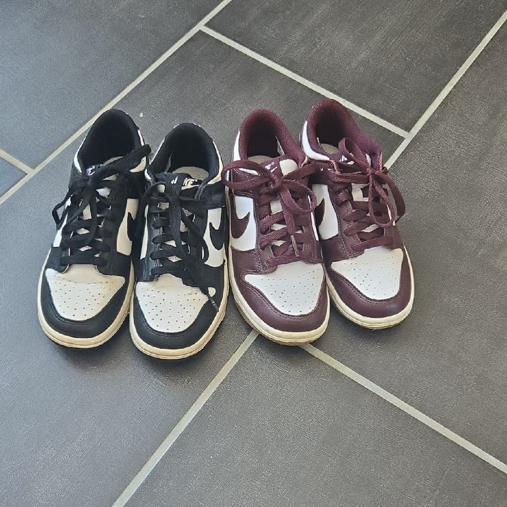 Nike Kids Sneakers - Black and Burgundy